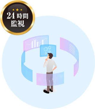 24時間365日見守る、安心・安全の運用体制